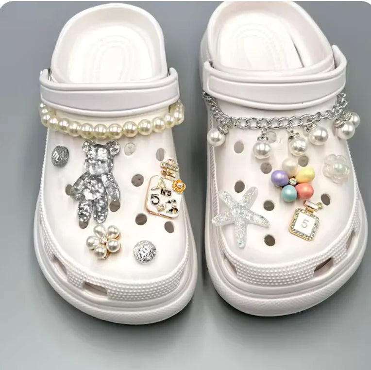 Pearl Chain Shoe Charms for Crocs and Sandals