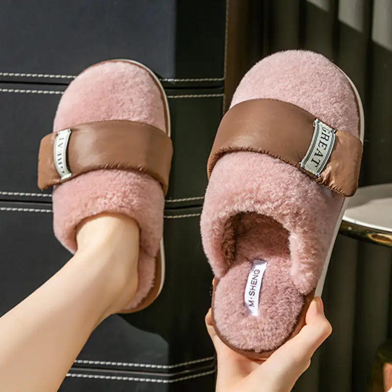 Indoor Home Velvet Warm Cotton Slippers