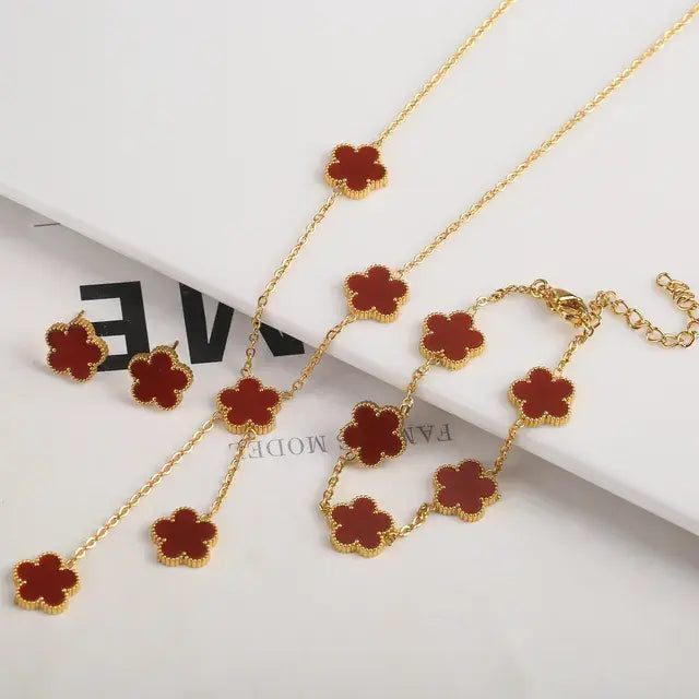 Adjustable Flower Jewelry Set