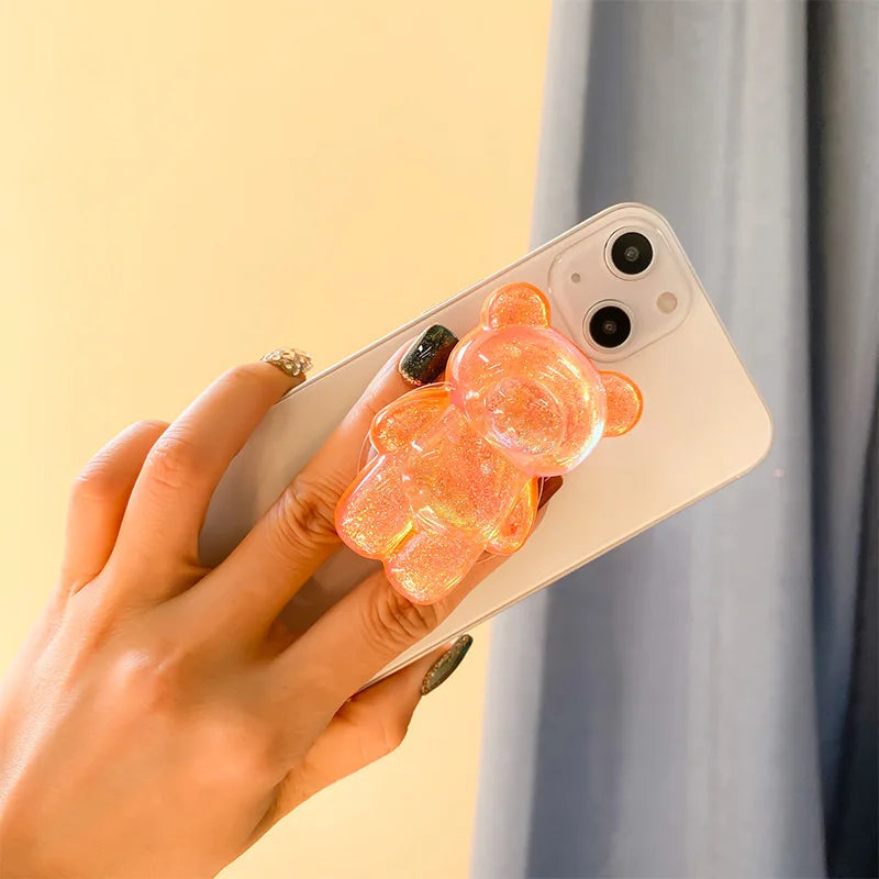 Korea Glitter Bear Cell Phone Holder