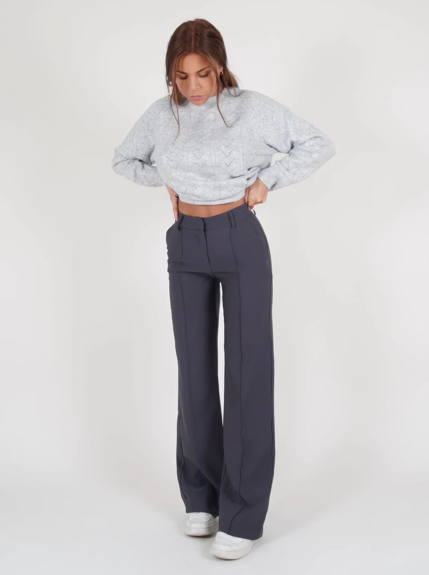 Relaxed Fit Pants Wide Leg Trousers