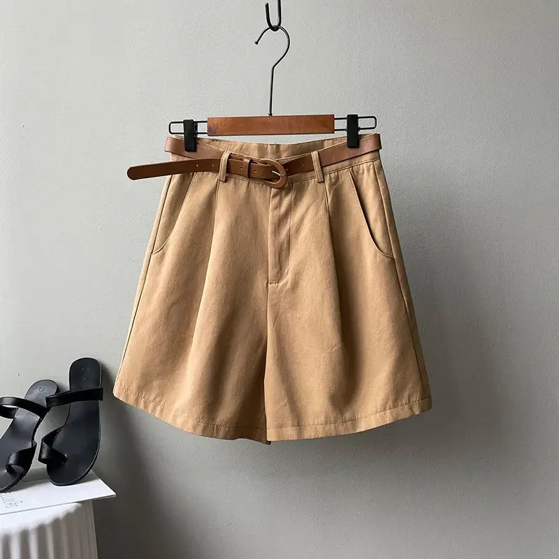 Pure Cotton Shorts High Waist