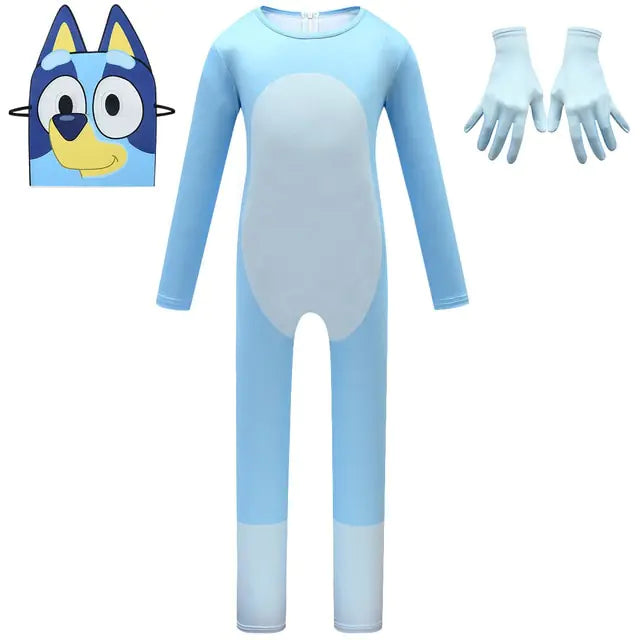 Kids Lovely Blueying Bingoed Costume