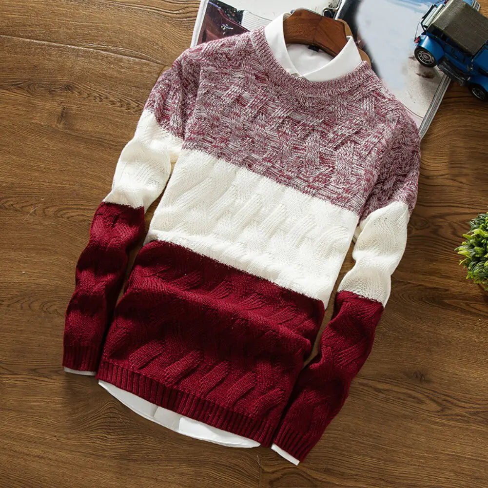 Men Sweaters O Neck Long Sleeve