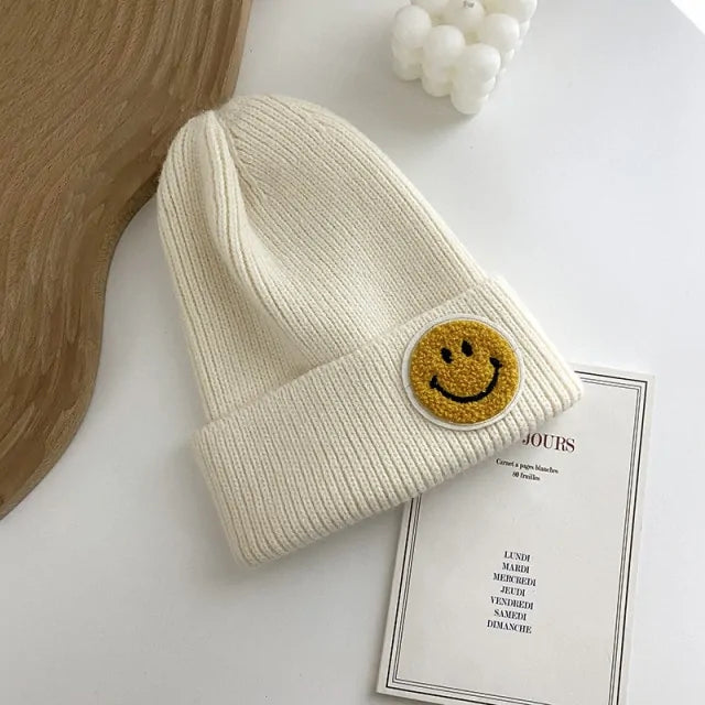 Unisex Smiley Face Warm Knitted Hat