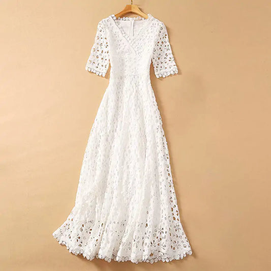 Elegant White Dress For Women