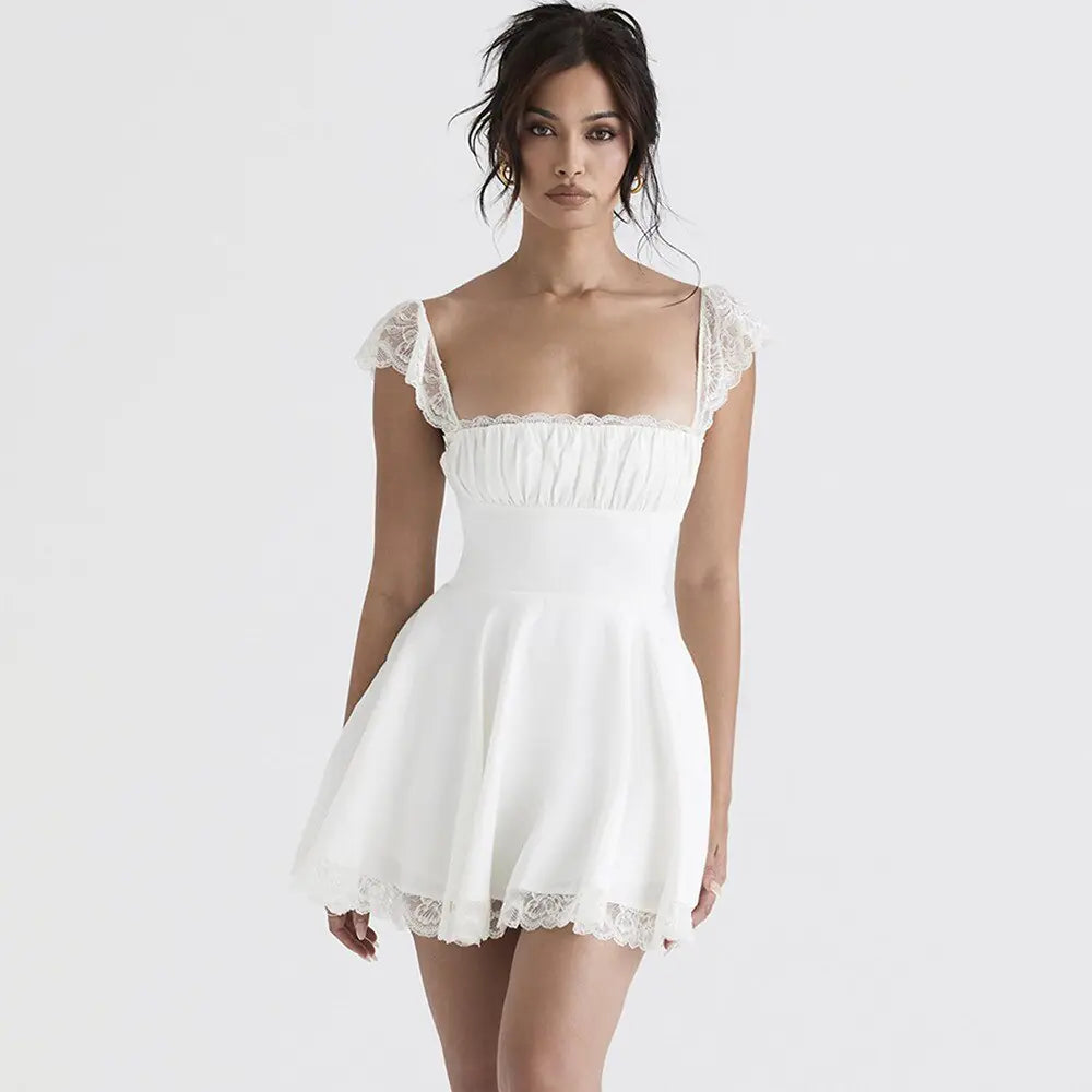 Double Layered White Dress