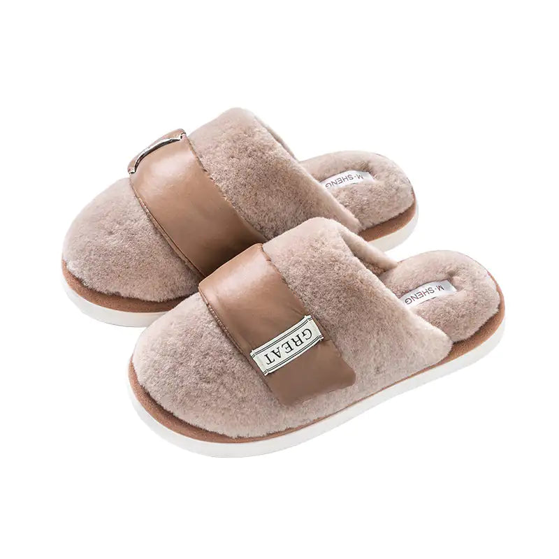 Indoor Home Velvet Warm Cotton Slippers