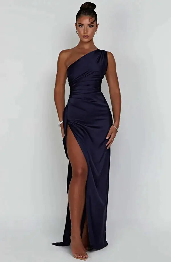 Satin One-Shoulder Sexy Dresses