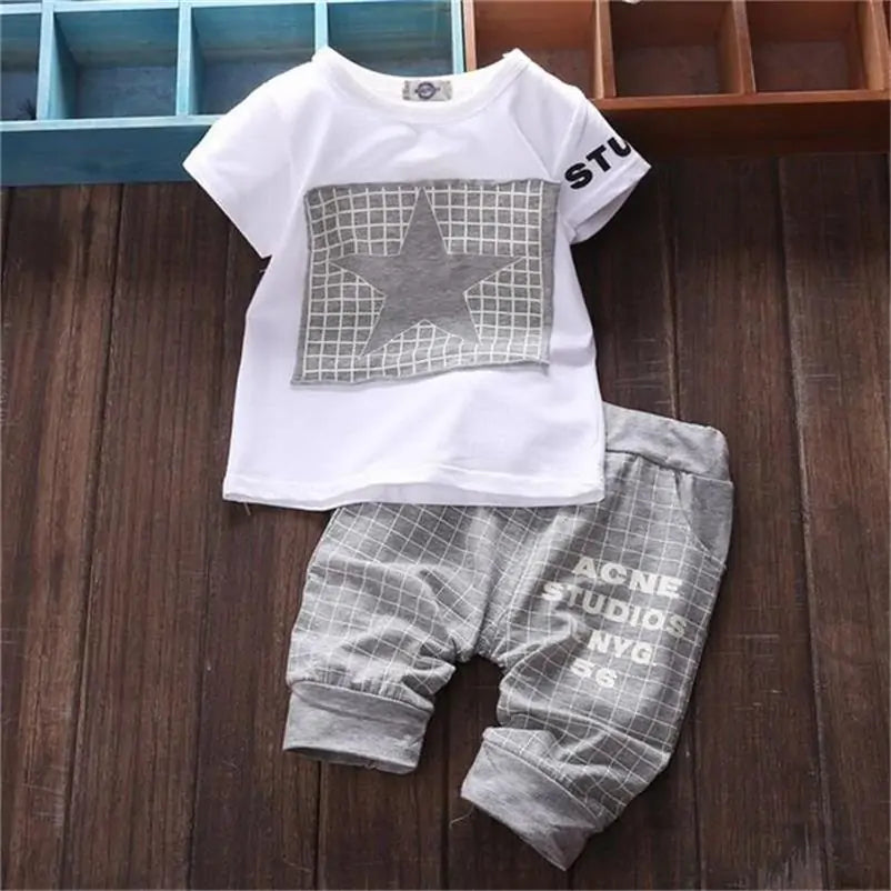 Baby Boy Summer Star Printed Clothes Set