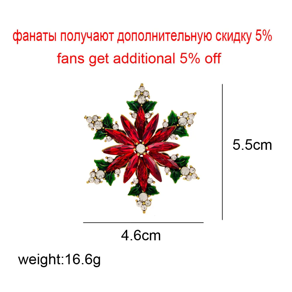 Crystal Snowflake Pin