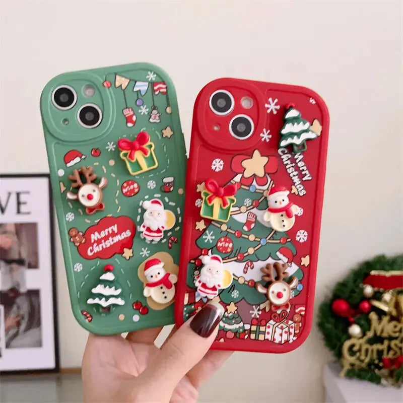 3D Christmas Cartoon Phone Case