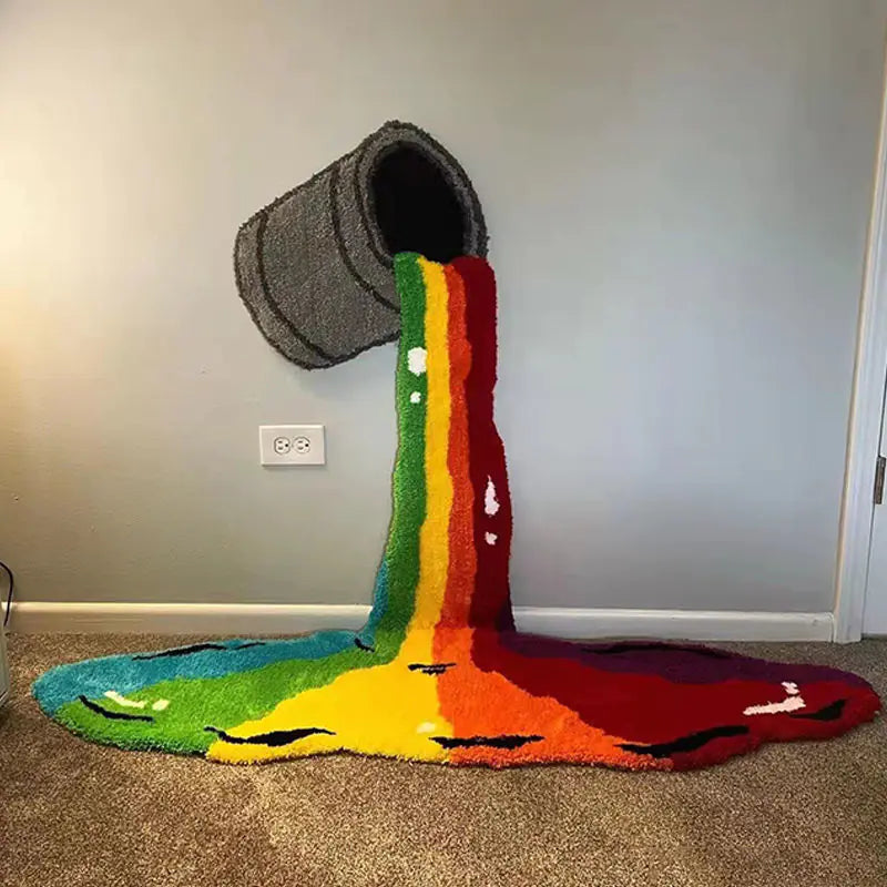 Rainbow Art Cartoon Carpet