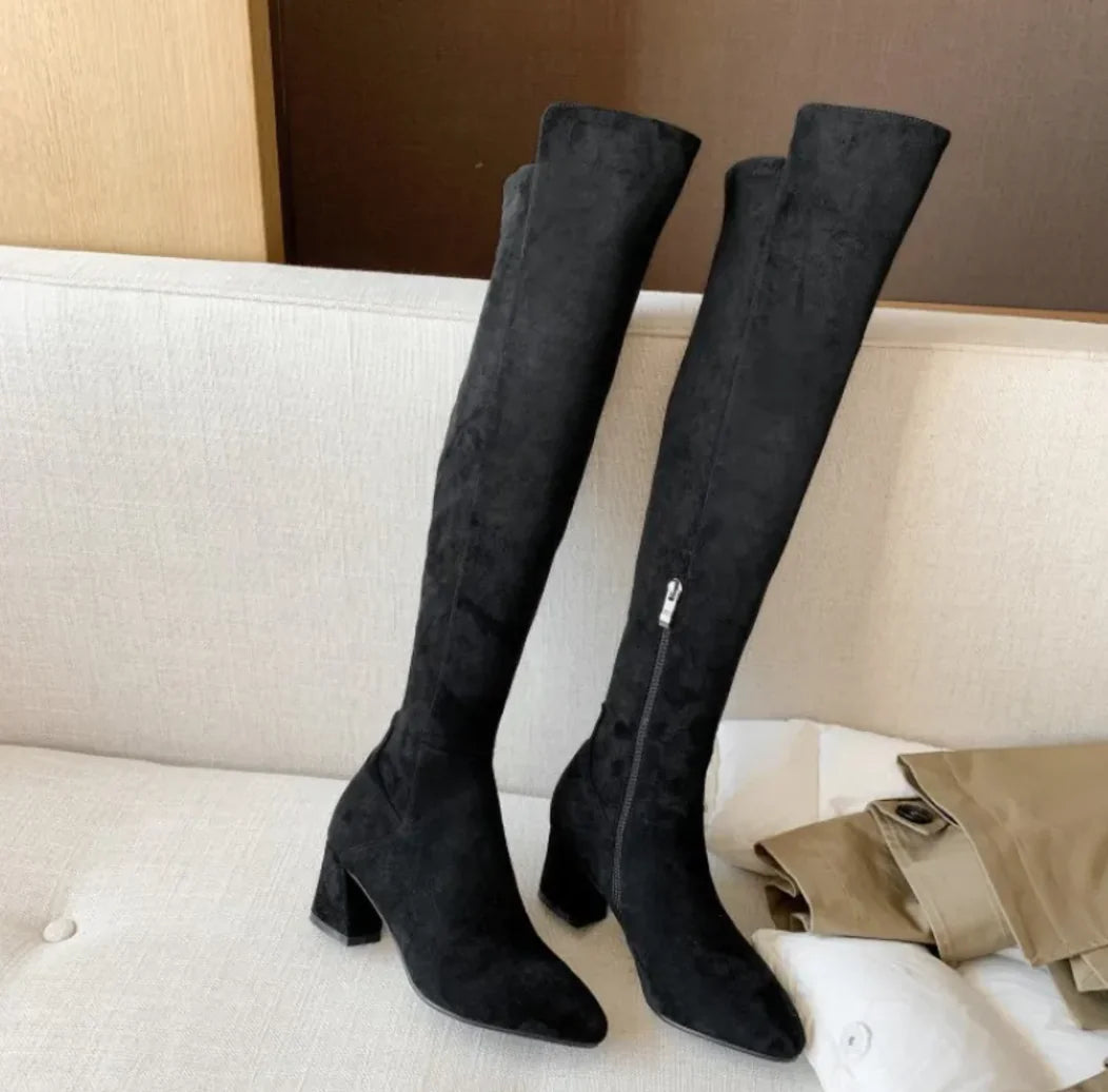 Fleece Over-the-Knee Boots