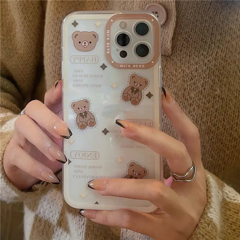 Bear Art Transparent Phone Case