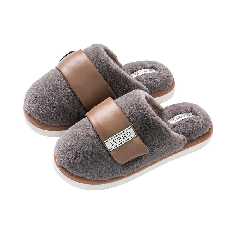 Indoor Home Velvet Warm Cotton Slippers